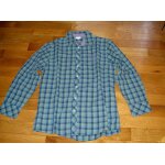 Chemise verte  carreaux verts clairs verts foncs motif violet home made soda vertbaudet taille 14 ans ...