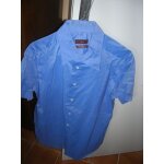 Chemise zara manches courtes 65% coton, 35% polyester 42 bleu