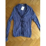 Chemisier bleu habillé effet froissé promod Chemisier bleu habillé effet froissé promod