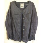 Chemisier bleu � petits pois blancs - creeks - taille 42 (petit)