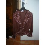 Chemisier cache - cache polyester taille 2 marron