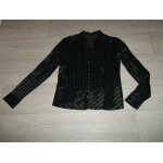 Chemisier caroll noir, tr�s habill�, lignes satin�es 42 tbe