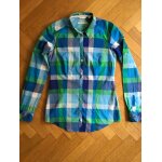 Chemisier esprit carreaux bleu et vert taille 34
