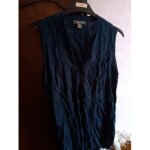 Chemisier femme sans manches bleu