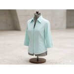 Chemisier manches 3 - 4 zipp� turquoise taille 40 cama�eu