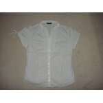Chemisier manches courtes blanc  pois burton - taille 40