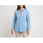Chemisier manches longues bleu taille 40 damart (traces mineures en photo, col tr�s l�g�rement marqu�) ...