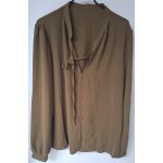 Chemisier manches longues et faux boutons - kaki