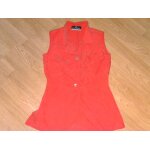 Chemisier sans manches rouge - orangé - esprit de mode - taille Chemisier sans manches rouge - orangé - esprit de mode - taille