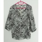 Chemisier en voile noir et blanc. imprimé graphique. vero moda. polyester. taille 36 Chemisier en voile noir et blanc. imprimé graphique. vero moda. polyester. taille 36