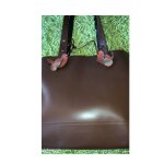 Chic et sac lamarthe brun cuir l37, 5 x h31 cm et 56 cm avec lani�re p 12cm