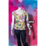 Chipie taille 34 haut top tee shirt manches courtes multicolore femme