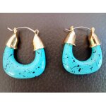 Christian lacroix - boucles d'oreilles croles - turquoise
