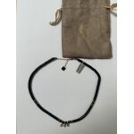 Collier avec fines perles noir&dor� avec pampilles - zag bijoux