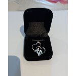 Collier mere enfant coeur argente ! neuf ! idee cadeau