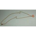 Collier plaqu or avec pendentif fleur et petite pierre