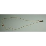 Collier plaqu� or avec pierre couleur verte en pendentif