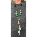 Collier / sautoir vert Émeraude bala boosté : 53 cm Collier / sautoir vert Émeraude bala boosté : 53 cm