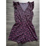 Combi - short noire fleurs roses xs 34 kiabi