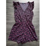 Combi - short noire fleurs roses xs 34 kiabi Combi - short noire fleurs roses xs 34 kiabi