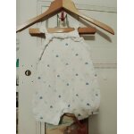 Combinaison blanche a pois color�s 9 mois tex baby.