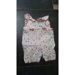 Combinaison in extenso short coton 1 mois blanc imprimé coccinelle Combinaison in extenso short coton 1 mois blanc imprimé coccinelle