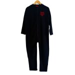 Combinaison pyjama noir tte de tigre rouge. tissaia. polaire. taille 12 ans