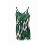 Combinaison short fleurie feuilles shein taille m