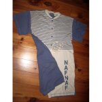 Combinaison / short naf naf 138cm bleu / beige ray�