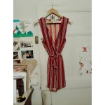 Combinaison short raye rouge / blanc 34 xs jennyfer.