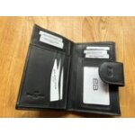 Compagnon porte - cartes balenciaga cuir marron fonc� noir lisse