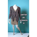 Comptoir des cotonniers taille 38 gilet marron laine mlange cardigan