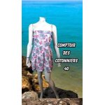 Comptoir des cotonniers taille 40 robe bustier blanc gris rose gimaon Comptoir des cotonniers taille 40 robe bustier blanc gris rose gimaon