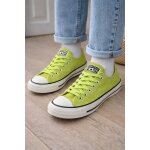 Converse all star neuve basse femme taille 40 cuir couleur verte.