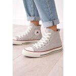Converse all star femme ou un homme cuir gris taille 40. tendance 2026