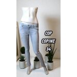 Cop copine taille 34 pantalon jeans jean denim slim gris femme Cop copine taille 34 pantalon jeans jean denim slim gris femme