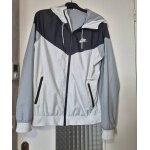 Coupe - vent nike colorblock noir / gris / blanc capuche, poches zipp�es taille 36 s