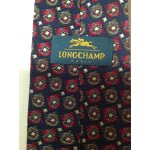 Cravate longchamp avec motifs 100% soie vintage