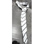 Cravate ray�e gris et blanc jules