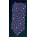 Cravate tex bleu polyester