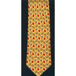 Cravate tex soie jaune