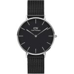 Daniel wellington petite ashfield, montre noir / argent, 36mm, mesh, pour femmes et hommes dw00100308 ...