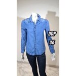 Ddp taille 36 chemise manches longues femme bleue en jeans jean denim Ddp taille 36 chemise manches longues femme bleue en jeans jean denim