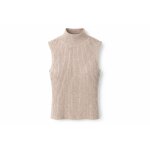 D�bardeur beige / marron clair � col roul� cache cache taille s / 36