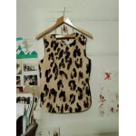 D�bardeur beige motifs noirs / marrons 36 s zara basic.