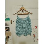 D�bardeur blanc motifs bleus clairs 40 l cache cache.