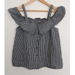 Debardeur. blouse a carreaux noirs et blancs. camaieu. taille 38