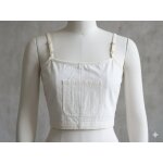 D�bardeur bustier blanc en toile taille m naf naf