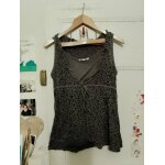 D�bardeur double gris fleurs noires 38 m ddp.