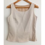 D�bardeur gilet beige de tailleur sans manche. h&m. taille 38